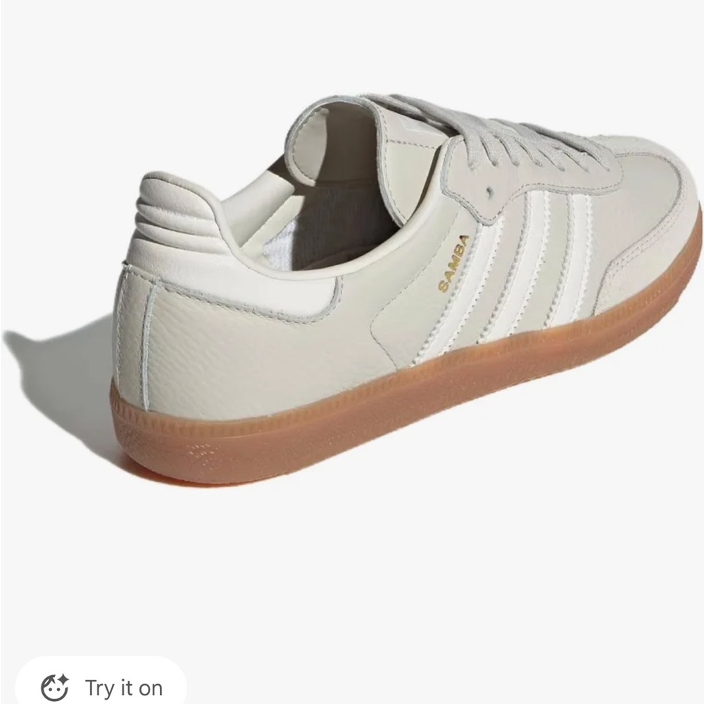 Adidas Women's Samba OG Aluminum White and Gum Sneakers